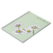 Aquarell-Gänseblümchen-Boho-Weihnachtsgeschenk Notizblock (Linke Seite)