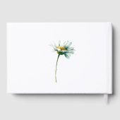 Aquarell-Gänseblümchen Elegante Florale Hochzeit Gästebuch (Rückseite)
