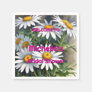 Aquarell-Gänseblümchen Süße Brautparty Serviette