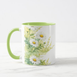 Aquarell-Gänseblümchen Tasse