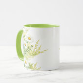 Aquarell-Gänseblümchen Tasse (Vorderseite Links)