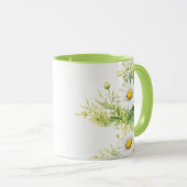 Aquarell-Gänseblümchen Tasse (VorderseiteRechts)