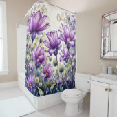 Aquarell-Gänseblumen-Blumendesign Duschvorhang (Beispiel)