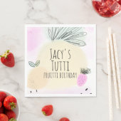Aquarell Ganztagsfrüchte Handgezeichnetes Party Serviette (Beispiel)