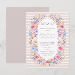 Aquarell-Garten-Blumen-Rahmen-Hochzeits-Einladung RSVP Karte