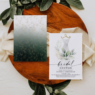 Aquarell Gärten Gold Bridal Dusche Einladung