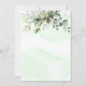 Aquarell Gärten Gold Bridal Dusche Einladung (Rückseite)