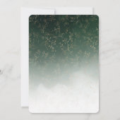 Aquarell Gärten Gold Gender Reveal Baby Dusche Einladung (Rückseite)