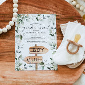 Aquarell Gärten Gold Gender Reveal Baby Dusche Einladung