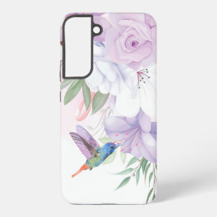 Aquarell-Gartenblumen Kolibri Vogel Samsung Galaxy Hülle