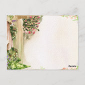Aquarell-Gartenbogen Romantische Hochzeit Danke Postkarte (Rückseite)