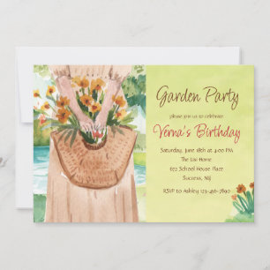 Aquarell-Gartenparty-Einladung Einladung