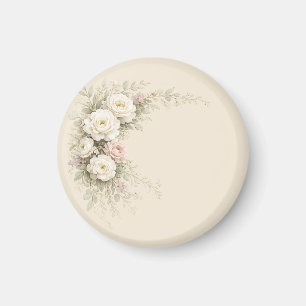 Aquarell-Gartenrosen für Zeitlosigkeit Magnet