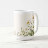 Aquarell-Gärtnern-Daisy-Blumen  Kaffeetasse (VorderseiteRechts)