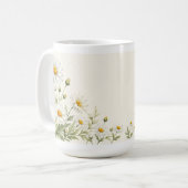 Aquarell-Gärtnern-Daisy-Blumen  Kaffeetasse (Vorderseite Links)