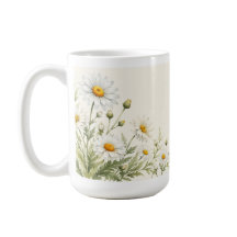 Aquarell-Gärtnern-Daisy-Blumen