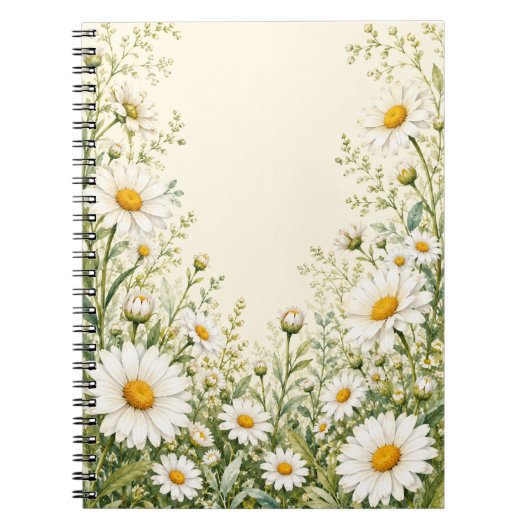 Aquarell-Gärtnern-Daisy-Blumen  Notizblock (Vorderseite)