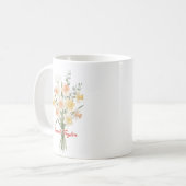 Aquarell-Geburtsblume Narzisse individuell angepas Kaffeetasse (Vorderseite Links)