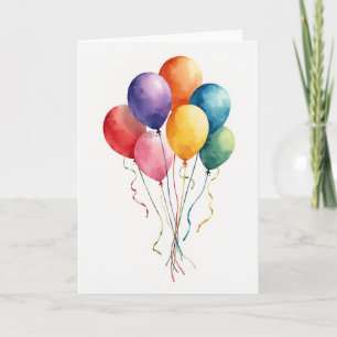 Aquarell-Geburtstags-Orbs-Karte Karte