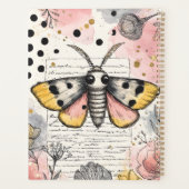 Aquarell Gefleckter Tigermotten Rosa Gold Boho Kun Planer (Rückseite)