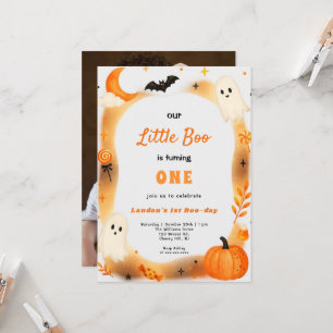Aquarell-Geist Orange Kürbis Geburtstag Halloween Einladung