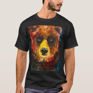 Aquarell-Geisterstadt Band ein Waldweg T-Shirt