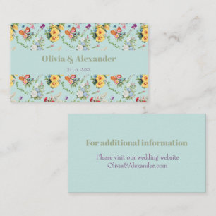 Aquarell-Gelbe Blumen & Florales Musterdesign Begleitkarte