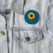 Aquarell-Gelbe Sonnenblume Botanischer Garten Somm Button (Beispiel)