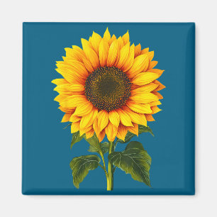 Aquarell gelbe Sonnenblume botanischer Garten Somm Magnet