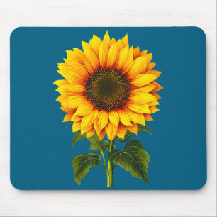 Aquarell-Gelbe Sonnenblume Botanischer Garten Somm Mousepad