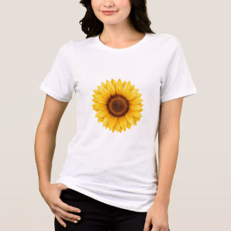 Aquarell-Gelbe-Sonnenblumen-Blumen-T-Shirt Tri-Blend Shirt