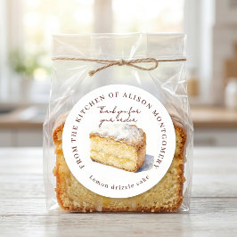Aquarell Gelbe Zitronentorte Heimische Bäckerei Da Runder Aufkleber