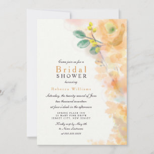 Aquarell-Gelbes-Blumen-Hochzeitsdusche-Einladung Einladung