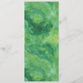 Aquarell gemalte Blumenhochzeits-Menü-Karten Menükarte (Rückseite)