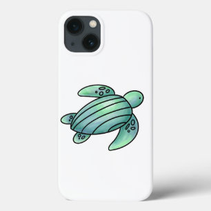 Aquarell gemalte Meeresschildkröte Cartoon blau gr Case-Mate iPhone Hülle
