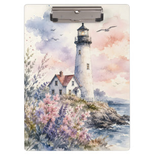 Aquarell-gemalter Leuchtturm Klemmbrett