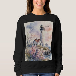 Aquarell-gemalter Leuchtturm Sweatshirt