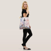 Aquarell gemalter Leuchtturm Tasche (Am Model)