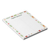 Aquarell-Gemüse-Einkaufsliste Notizblock (angewinkelt)