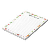 Aquarell-Gemüse-Einkaufsliste Notizblock (Rotiert)