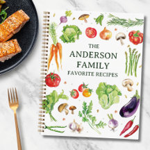 Aquarell-Gemüse Personalisiertes Familienrezept