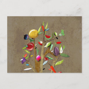 Aquarell Gemüse Postkarte