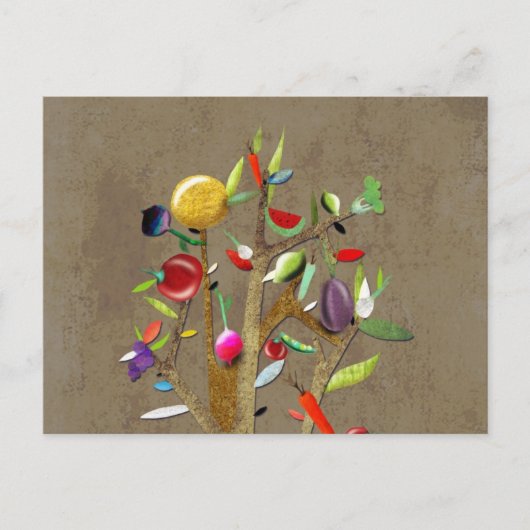 Aquarell Gemüse Postkarte (Vorderseite)