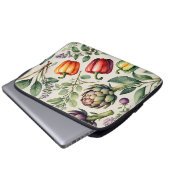 Aquarell-Gemüsegarten-Muster Laptopschutzhülle (Vorne Knopf)