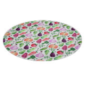 Aquarell Gemüsegarten Muster Schneidebrett (Ecke)