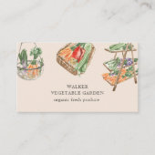 Aquarell Gemüsegarten Visitenkarte (Vorderseite)