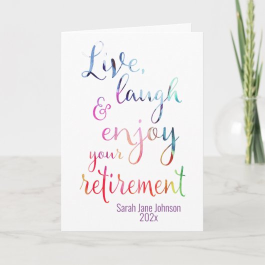 Aquarell Genießen Sie Ihre Bezahlung Karte (Vorderseite)