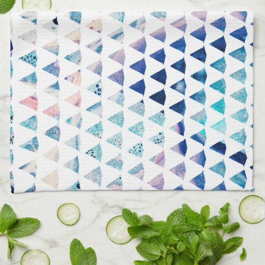 Aquarell-Geometrie Geschirrtuch (Gefaltet)
