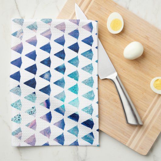 Aquarell-Geometrie Geschirrtuch (Viertel Falte)