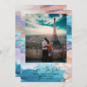 Aquarell | Geometrisch Save the Date (Vorne/Hinten)